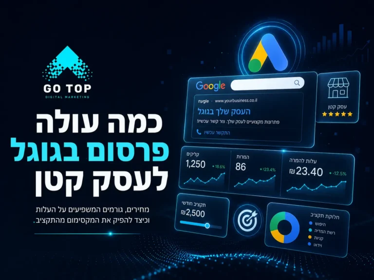 כמה עולה פרסום בגוגל לעסק קטן – מדריך תקציבים מעודכן
